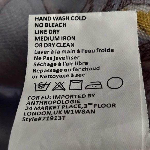 Tiny Anthropologie Womens Swiss Alps Postcard Novelty Button Up Blouse Top XS - Picture 11 of 11